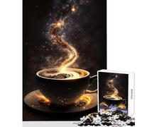 Jigsaw Puzzles for Adults 1000 Piece Cosmic Coffee Adult Jigsaw Puzzles Family Activities Challenging To Complete for Is Ideal As A Gifts (38x26cm)