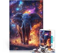Jigsaw Puzzles for Adults 1000 Piece Cosmic Elephant in a space landscape Schwierig Schwer Geschenkideen38x26cm