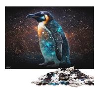 Jigsaw Puzzles for Adults 1000 Piece Cosmic Galaxy Penguin Jigsaw Puzzle for Adults Wooden Puzzles Great Gifts for Christmas (Size 75 * 50cm)