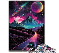 Jigsaw Puzzles for Adults 1000 Piece Cosmic Mountains Road Challenging Game Toys Deal As Gifts for The Whole Family for Ages 14+ 50x75cm