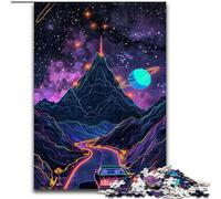 Jigsaw Puzzles for Adults 1000 Piece Cosmic Mountains Road Jigsaw Puzzle Made of cardboard,Family Activity Game, Home Decor Wall Art 1000pcs(26x38cm)