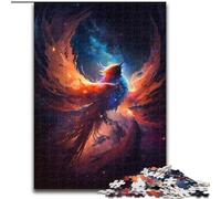 Jigsaw Puzzles for Adults 1000 Piece Cosmic Space Phoenix Made of Wood, Perfect DIY Art Decor Or Birthday Gift 50x75cm Family Fun Craft, Perfect for Birthdays, Holidays