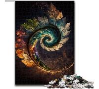 Jigsaw Puzzles for Adults 1000 Piece Cosmic Spiral Leaf Challenging Puzzles size 38x26cm Ideal DIY Decor & Brain Teaser Gift