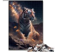 Jigsaw Puzzles for Adults 1000 Piece Cosmic Tiger Puzzles for Adults Making It A Great Gift for Family Fun (Size 50x75cm)