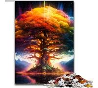Jigsaw Puzzles for Adults 1000 Piece Cosmic Tree of Life Made of Wood, High-Difficulty Brain Teaser for Teenagers 50x75cm for Family Interactive Game