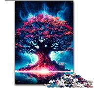 Jigsaw Puzzles for Adults 1000 Piece Cosmic Tree of Life Made of Wood, Perfect DIY Art Decor Or Birthday Gift 50x75cm for Family Interactive Game