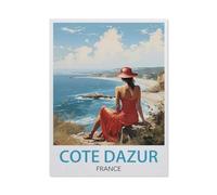 Jigsaw Puzzles for Adults 1000 Piece，Côte D'azur France，Educational Games Brain Challenge Jigsaw Puzzles for Adult Kids（26x38CM）-BC88