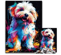 Jigsaw Puzzles for Adults 1000 Piece Coton De Tulear Dog Art cardboard Puzzles for Parents, Lovers, Friends - Age 14+ 26X38CM/10.23x14.96inch