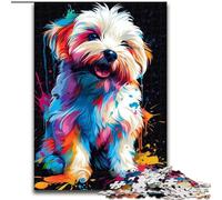 Jigsaw Puzzles for Adults, 1000 Piece Coton De Tulear Dog Art Impossible Jigsaw Puzzles for Adults Gift DIY Fun Suitable for Home Living Room Office Decoration (Size 50x75cm)
