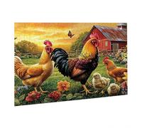 Jigsaw Puzzles for Adults 1000 Piece Cottage Jigsaw Puzzle-Colourful, Challenging Game/Brainteasing Adult Jigsaws, The Whole 3D Jigsaw Gifts for Women, Men Beautiful Decoration-Chicken fr0-216
