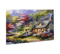 Jigsaw Puzzles for Adults 1000 Piece Cottage Jigsaw Puzzle-Colourful, Challenging Game/Brainteasing Adult Jigsaws, The Whole 3D Jigsaw Gifts for Women, Men Beautiful Decoration-Scenery fr0-99