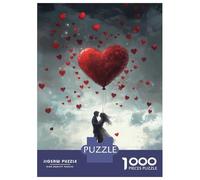 Jigsaw Puzzles for Adults 1000 Piece Couple And Heart Balloon Jigsaw for Adults Fun Games Wall Art Unique Birthday And Xmas Gifts 52x38cm/1000pcs