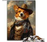 Jigsaw Puzzles for Adults, 1000 Piece Cowboy Corgi Puzzles 1000 Pieces for Adults for Birthdays, Holidays, And Special Occasions (size50x75cm)