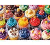 Jigsaw Puzzles for Adults 1000 Piece Cream Cupcakes 27.56 x 19.69 Inch Jigsaw Puzzle for Adults Educational Game 1000 Pieces Puzzles for Adult