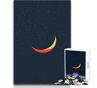 Jigsaw Puzzles for Adults 1000 Piece Crescent Moon Night Sky Unique Challenge Game Home Art Decor Gift For Birthdays Size 38x26cm