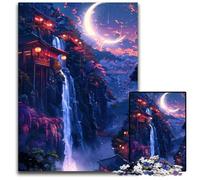 Jigsaw Puzzles for Adults 1000 Piece Crescent Moon Nightscape Puzzles for Adults Perfect for Family Gatherings Birthdays Holidays 1000 PCS(38x26cm)