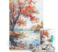 Jigsaw Puzzles for Adults 1000 Piece Crimson Season, Impossible Game, Difficult Hard, Unique Birthday And Gifts 38x52cm