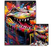 Jigsaw Puzzles for Adults 1000 Piece Crow Graffiti Jigsaw Puzzles Colorful Home Decor & Interactive Family Game, 50x75CM/19.68x29.52inch