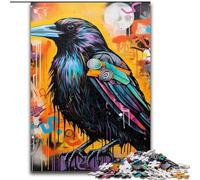 Jigsaw Puzzles for Adults 1000 Piece Crow Graffiti Puzzles for Adults size : 38x26cm for Mother'S Day, Birthdays, Christmas
