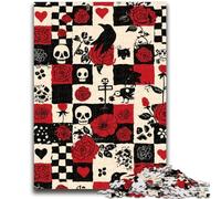 Jigsaw Puzzles for Adults 1000 Piece Crow Skeleton 1000 Pieces for Adults,Artistic Wall Decor & Birthday Gift Idea for Friends, Home Office (50x75cm)