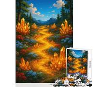 Jigsaw Puzzles for Adults 1000 Piece Crystal Path Through Forest Landscape Educational Game Wall Decoration DIY Toys Unique Birthday And Xmas Gifts (38X52CM)