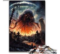 Jigsaw Puzzles for Adults 1000 Piece Cthulhu Invasion Made of Wood, Perfect Home Or Office Decor, Ideal 50x75cm for Family Interactive Game