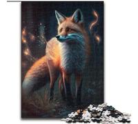 Jigsaw Puzzles for Adults, 1000 Piece Cute Art Fox Jigsaw Challenging Brain Teaser, Family Activity, Home Decor, (size : 26x38cm)
