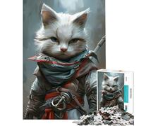 Jigsaw Puzzles for Adults 1000 Piece Cute Assassins Cat for Educational Game Challenge Toy Relaxing Games Improve Memory Gifts Birthday (Size 50x75cm)