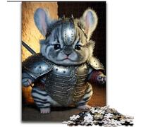 Jigsaw Puzzles for Adults, 1000 Piece Cute Chinchilla Warrior Jigsaw Puzzles 1000 Pieces for Adults Ideal for And Family Fun for Holidays, Birthdays (Size 26x38cm)