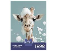 Jigsaw Puzzles for Adults 1000 Piece Cute Giraffe Taking A Bubble Bath Adult Puzzles Toy Wall Decor Wall Decoration Deal As Gifts for The Whole Family 70x50cm/1000pcs