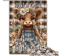 Jigsaw Puzzles for Adults 1000 Piece Cute Highland Cow, Family Entertainment Toys Is Ideal As Gifts for The Whole Family for 14+ (Size 50x75cm)