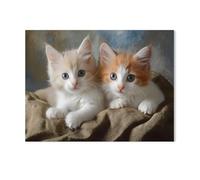 Jigsaw Puzzles for Adults 1000 Piece，Cute Kitten Siblings，Educational Games Brain Challenge Jigsaw Puzzles for Adult Kids（38x26cm）-Z36