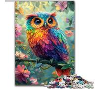 Jigsaw Puzzles for Adults, 1000 Piece Cute Little Owl Jigsaw Made of Wood Challenging Brain Teaser for Teenagers, Perfect for Home Decor Or Gift size 50X75CM