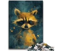 Jigsaw Puzzles for Adults 1000 Piece Cute Little Yellow Raccoon Teenager Jigsaw,for Educational Game Challenge Toy Birthday Present, Gifts, Wall Art (50x75cm)