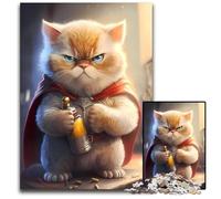 Jigsaw Puzzles for Adults 1000 Piece Cute Superhero Kitten CatImpossible Jigsaw Puzzles for Adults Birthday Gift Idea Challenging Brain Teaser Game 1000 PCS(38x26cm)