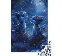 Jigsaw Puzzles for Adults 1000 Piece Cute Toddler Dragon Woodenboard Puzzles for Adults Funny 1000pcs (75x50cm)