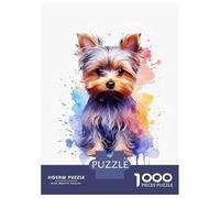 Jigsaw Puzzles for Adults 1000 Piece Cute Yorkshire Terrier Dog Puzzles for Adults Relax Games Pattern Assembly Christmas Birthday Gifts 38x26cm/1000pcs