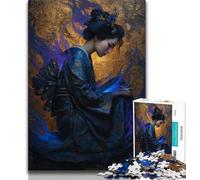 Jigsaw Puzzles for Adults 1000 Piece Cyber Geisha Teenager Jigsaw,Family Game Stress Reliever Difficult Challenge Suitable for Couples 26x38cm