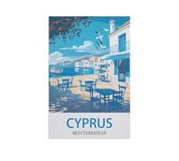 Jigsaw Puzzles for Adults 1000 Piece，Cyprus Mediterranean，Difficult Puzzle Perfect Educational Gift for Boys and Girls（50x70cm）-GA52