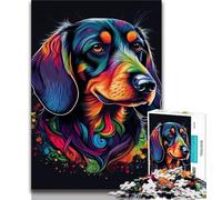 Jigsaw Puzzles for Adults 1000 Piece Dachshund Color Adult Jigsaw,Decompressing Intellectual Educational Toy Birthday Gift (size 75x50cm)