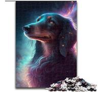 Jigsaw Puzzles for Adults 1000 Piece Dachshund Dog Made of Wood, Perfect DIY Art Decor Or Birthday Gift 50x75cm Family Fun Craft, Perfect for Birthdays, Holidays