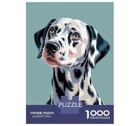 Jigsaw Puzzles for Adults 1000 Piece Dalmatian Dog Portrait Illustration Puzzles for Adults Relaxing Games Enhance Memory Challenging Game Gifts 38x26cm/1000pcs