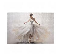 Jigsaw Puzzles for Adults 1000 Piece Dancer Large Puzzle Girl, Difficult Challenging Family Games for The Whole for Women, Wooden Jigsaws with Gift Box Packaging, Home Room Decor 75x50cm D-545