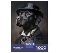 Jigsaw Puzzles for Adults 1000 Piece Dapper Dog Portrait Puzzles for Adults Hands-on Game Stress Reliever Stress Reduction Gifts 70x50cm/1000pcs