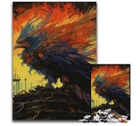 Jigsaw Puzzles for Adults 1000 Piece Dark Fantasy Phoenix Wooden Jigsaw Puzzles for Adults Educational Toy for Teenagers Home Office Decor 1000 PCS(75x50cm)