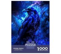 Jigsaw Puzzles for Adults 1000 Piece Dark Raven in Forest Puzzle for Adults Brain Teaser Game Enhance Memory Fun at Home Activities, 70x50cm/1000pcs
