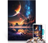 Jigsaw Puzzles for Adults 1000 Piece Dawn On Cosmos Planet Staycation: Zeit totschlagen Gutes Geschenk75x50cm