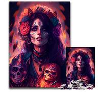 Jigsaw Puzzles for Adults 1000 Piece Day of The Dead Jigsaw Puzzles Colorful Home Decor & Interactive Family Game, 50x75CM/19.68x29.52inch