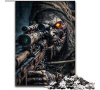 Jigsaw Puzzles for Adults 1000 Piece Dead Army Zombie Soldier Made of Wood, Unique DIY Home Decor Gift Idea 50x75cm Birthday Party for Men Women
