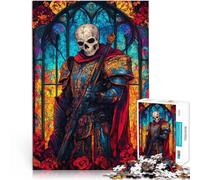 Jigsaw Puzzles for Adults 1000 Piece “Dead Paladin Stained Glass” Made of cardboard,for 14+ Toy Wall Decor Offered as gifts for the whole family。size:26x38cm/10.24x14.96inch